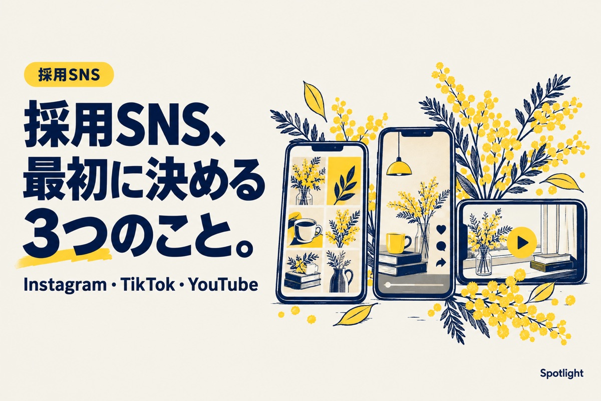 採用にSNSを使う中小企業が、最初に決める3つのこと（Instagram・TikTok・YouTube）